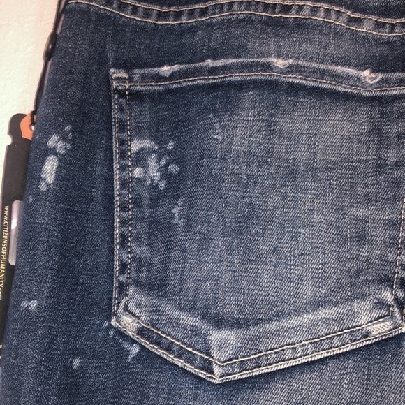 Citizens of Humanity Distressed Palmer Baggy Pant Denim Jeans Size 31 - Picture 7 of 11